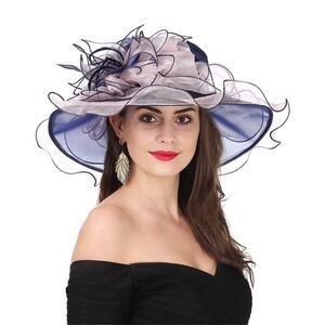 New Women's Organza Church Kentucky Derby Fascinator Bridal Tea Party